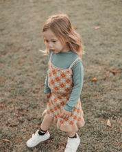 レトロフラワーニットキャミワンピースセット