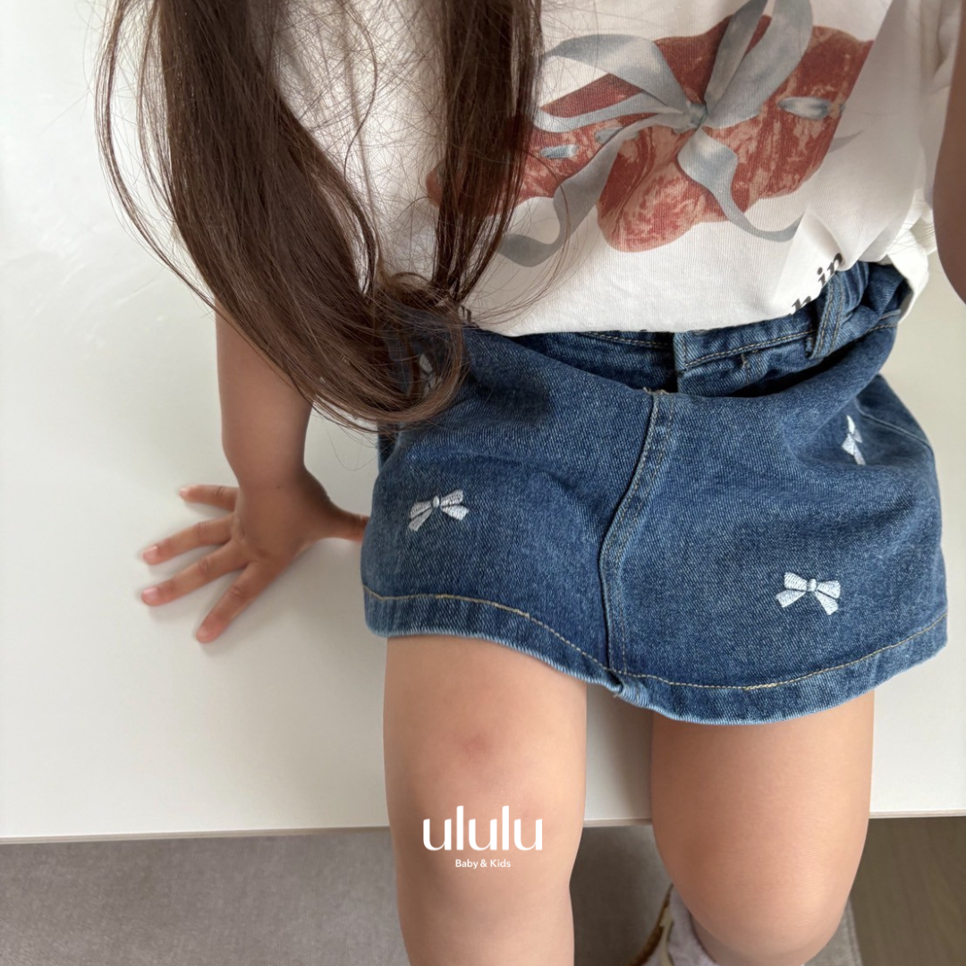 【SALE】リボン刺繍スカート