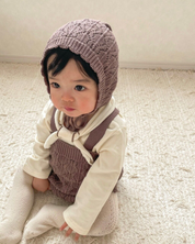 【新作 26日(金) am10:00販売】リボンカラー コットンロンパース