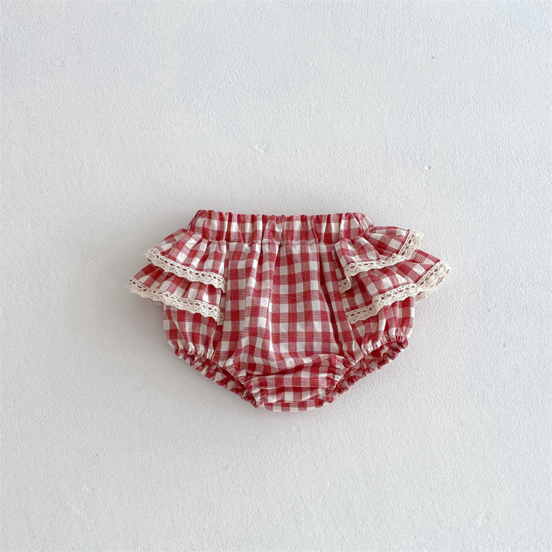 【一部予約】チェックフリルブルマ
