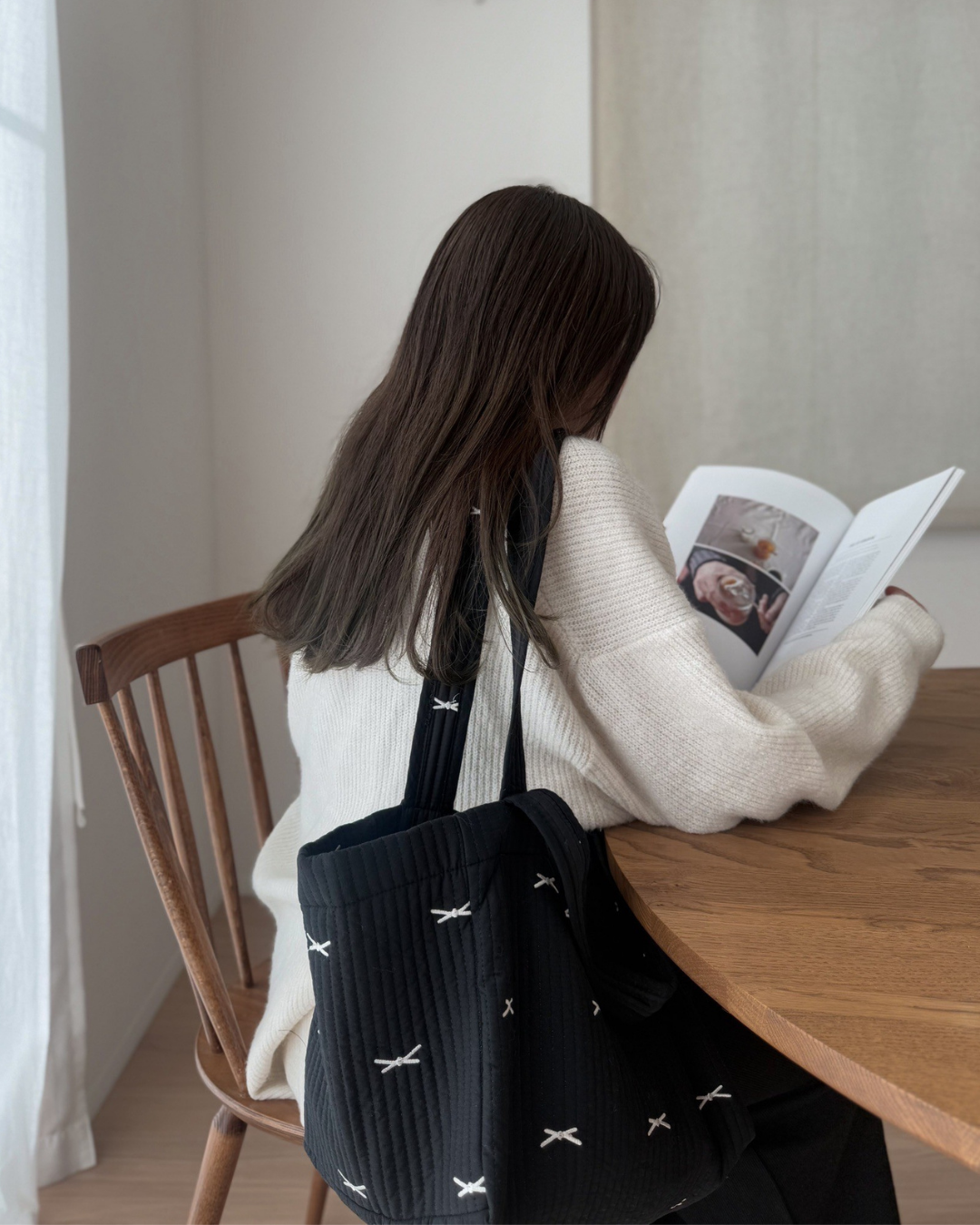 リボンマザーズバッグ