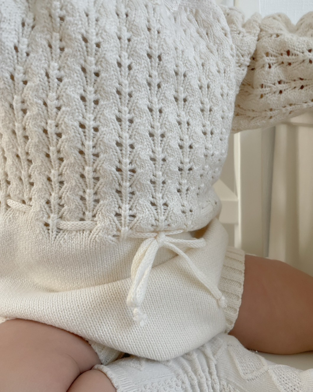 【新作】編みニットロンパース