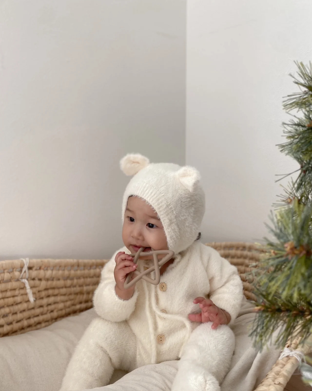 【新作 7日(金) 10:00 販売】ふわクマロンパース