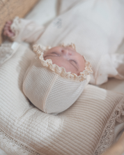 【新作 7日(金) 10:00 販売】UL ORIGINAL：ニューボーンワッフルロンパース