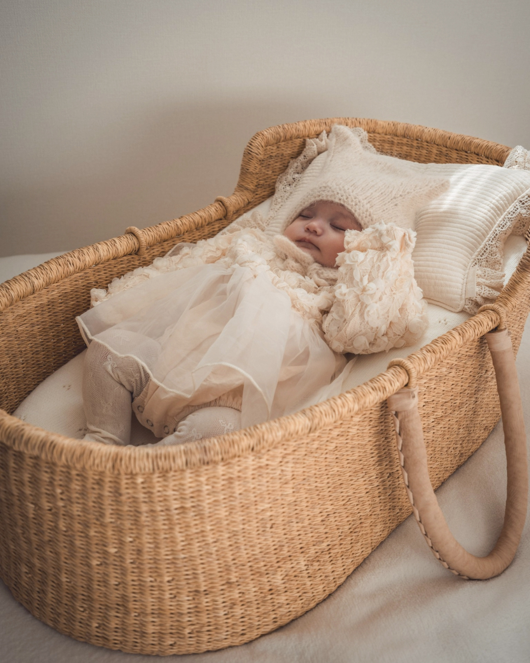 【新作】フローラルレースベビードレス