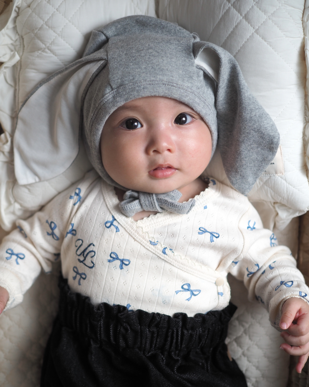 【新作】UL ORIGINAL：リボンロンパース(長袖)