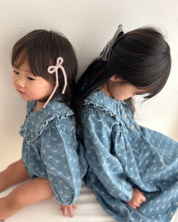 【新作】リボンデニムロンパース / ワンピース