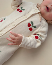 【新作】チェリーニットカバーオール