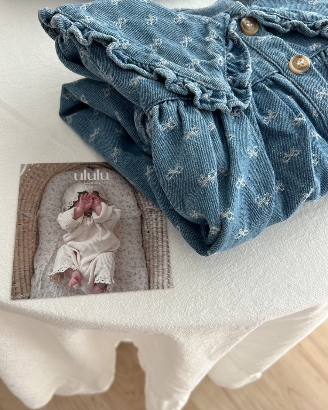 【新作】リボンデニムロンパース / ワンピース