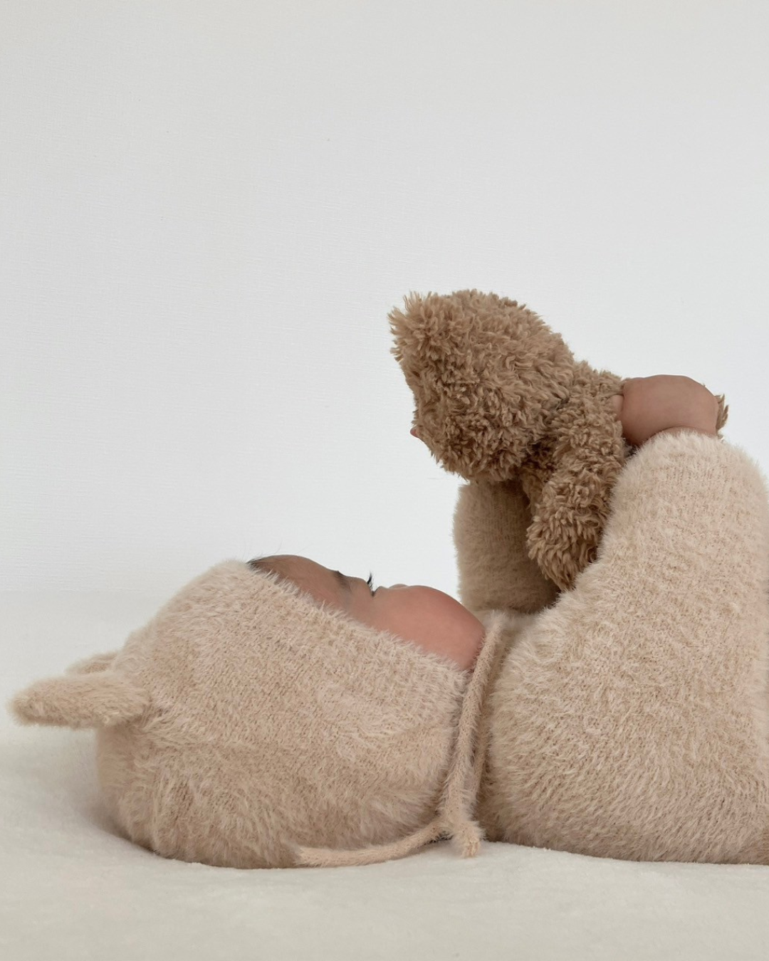 【新作 7日(金) 10:00 販売】ふわクマロンパース