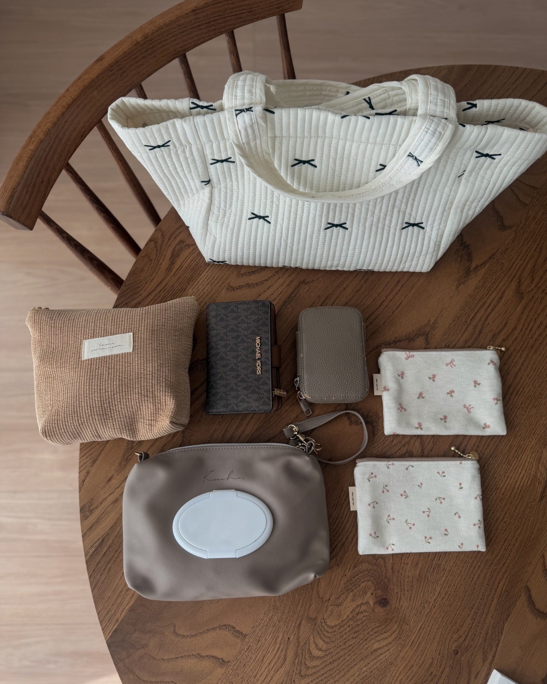 リボンマザーズバッグ