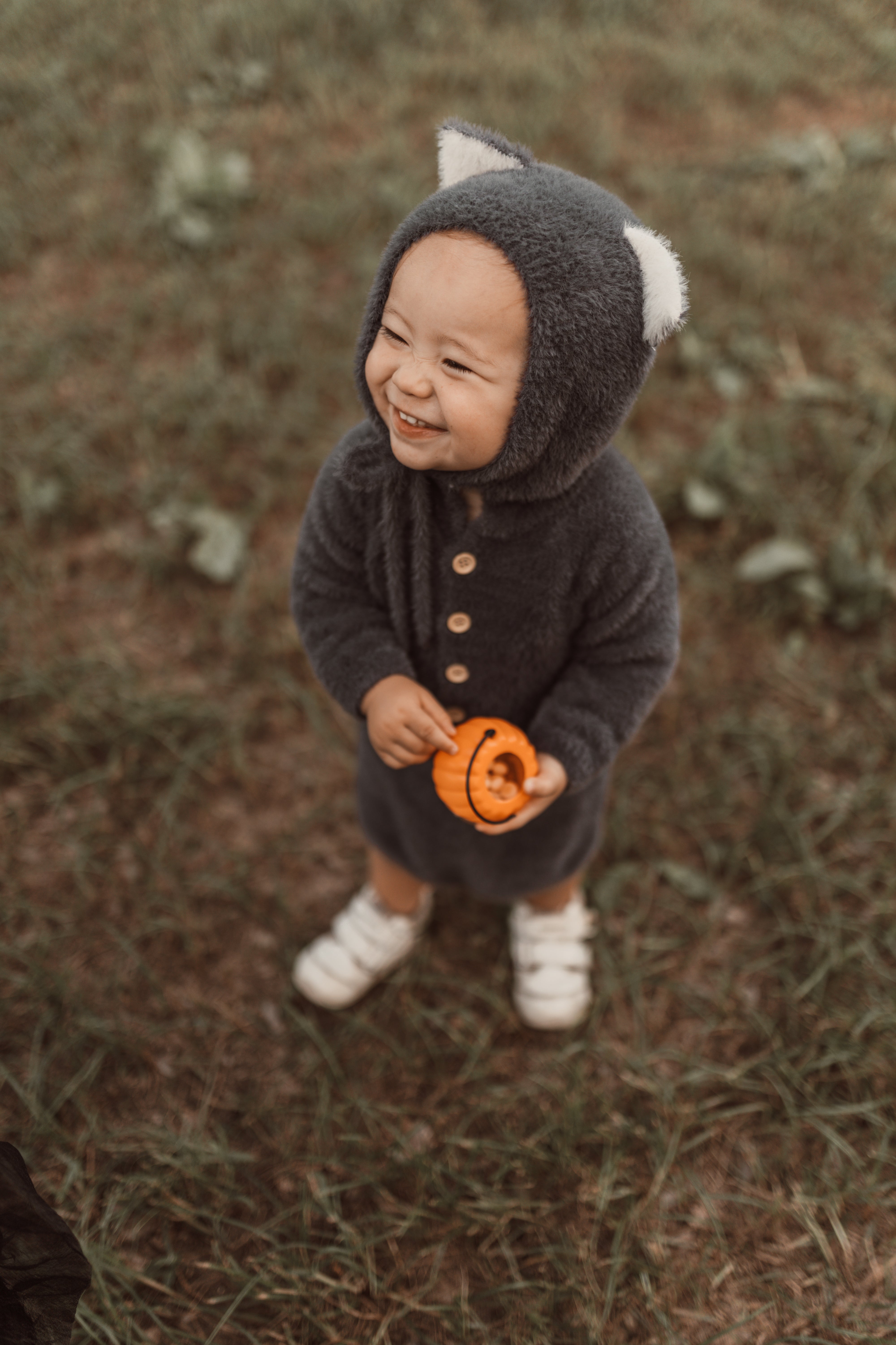 HoneyQueenバーバリー　グレー リブ編みロンパース 9m 74cm HoneyQueen様専用バーバリー グレー リブ編みロンパース 9m 74cm