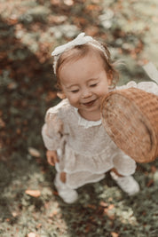 フラワーフリルロンパース