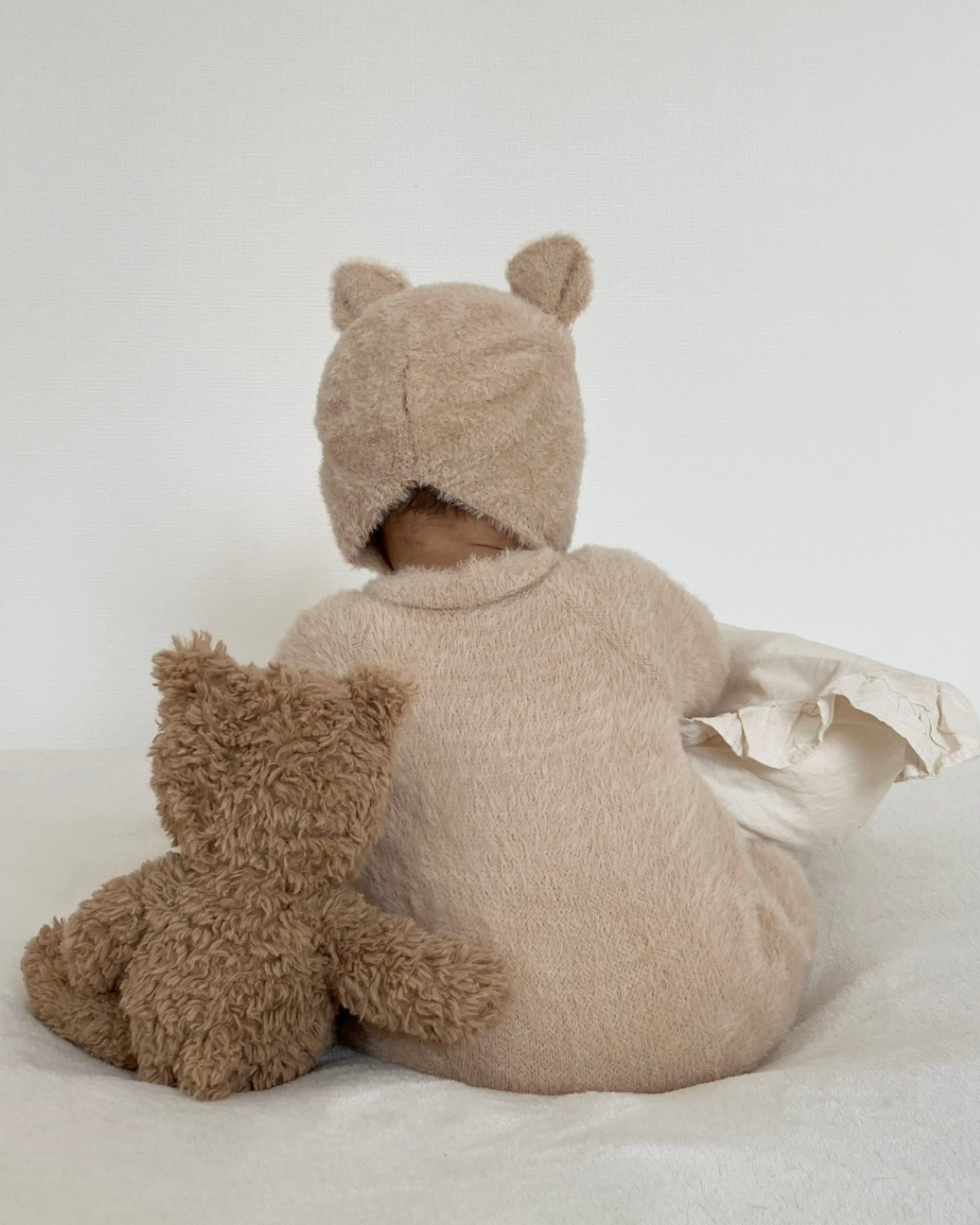 【新作 7日(金) 10:00 販売】ふわクマロンパース