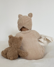 【新作 7日(金) 10:00 販売】ふわクマロンパース