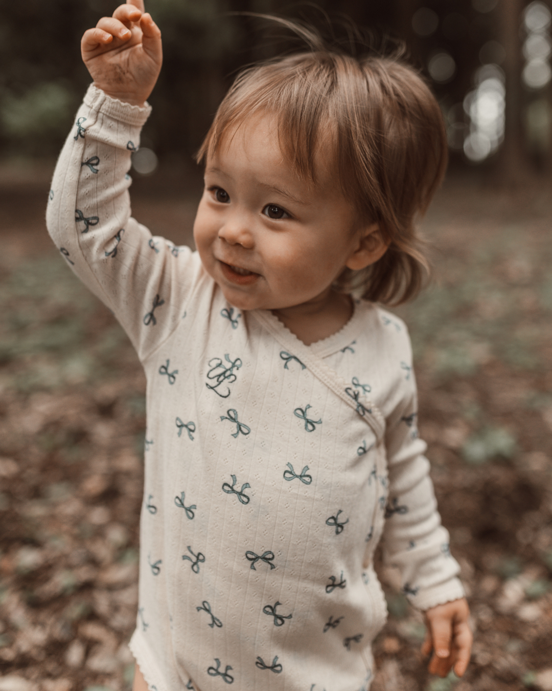 【新作】UL ORIGINAL：リボンロンパース(長袖)