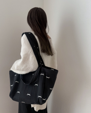 リボンマザーズバッグ