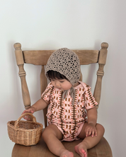 【新作 21日(金) 10:00 販売】ululu original set （レトロチェックロンパース＆サスペンダーブルマ）