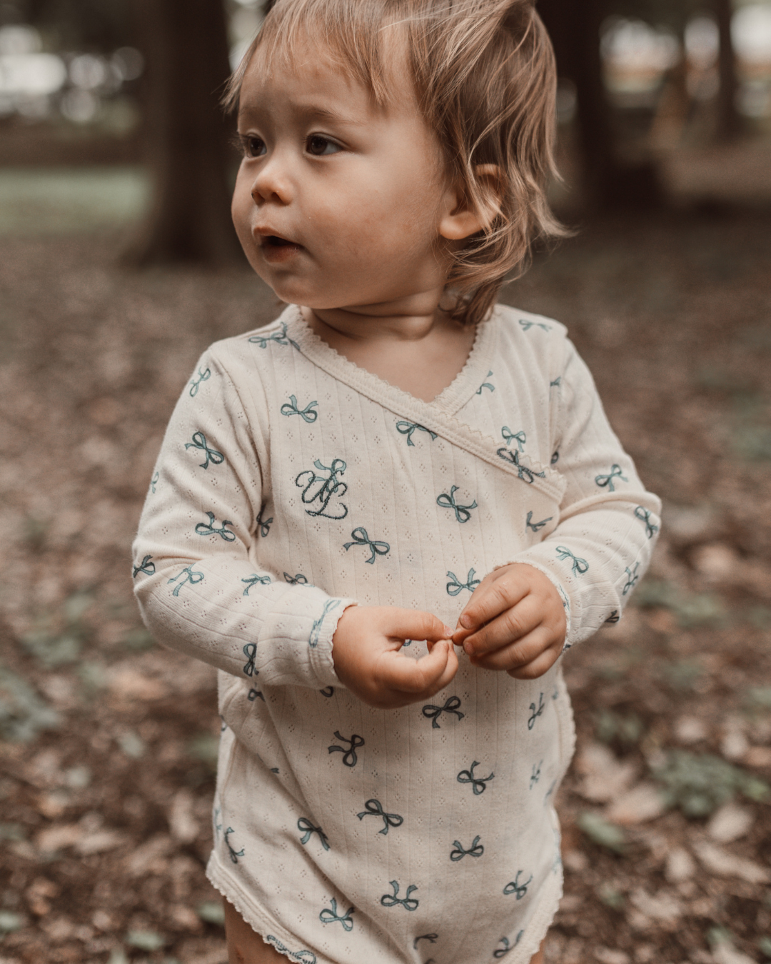 【新作】UL ORIGINAL：リボンロンパース(長袖)