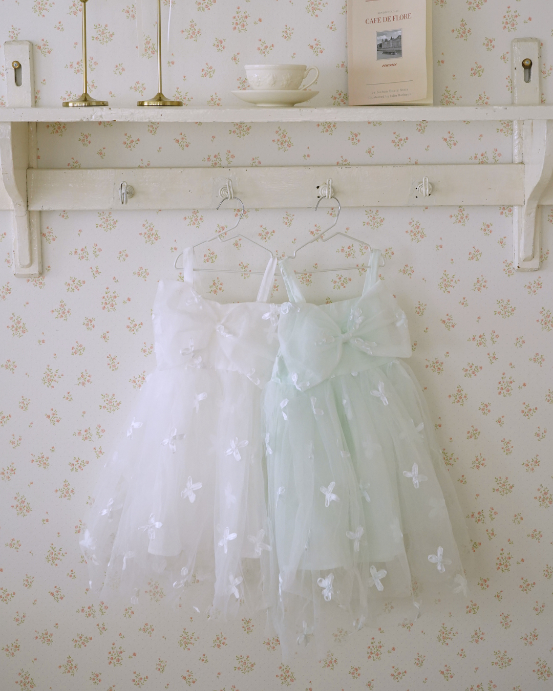 【新作 21日(金) 10:00 販売】フラワーリボンチュールドレス