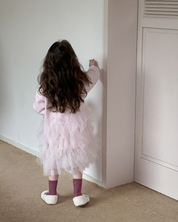 チュールフリルスウェットワンピース