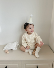 【新作】編みニットロンパース