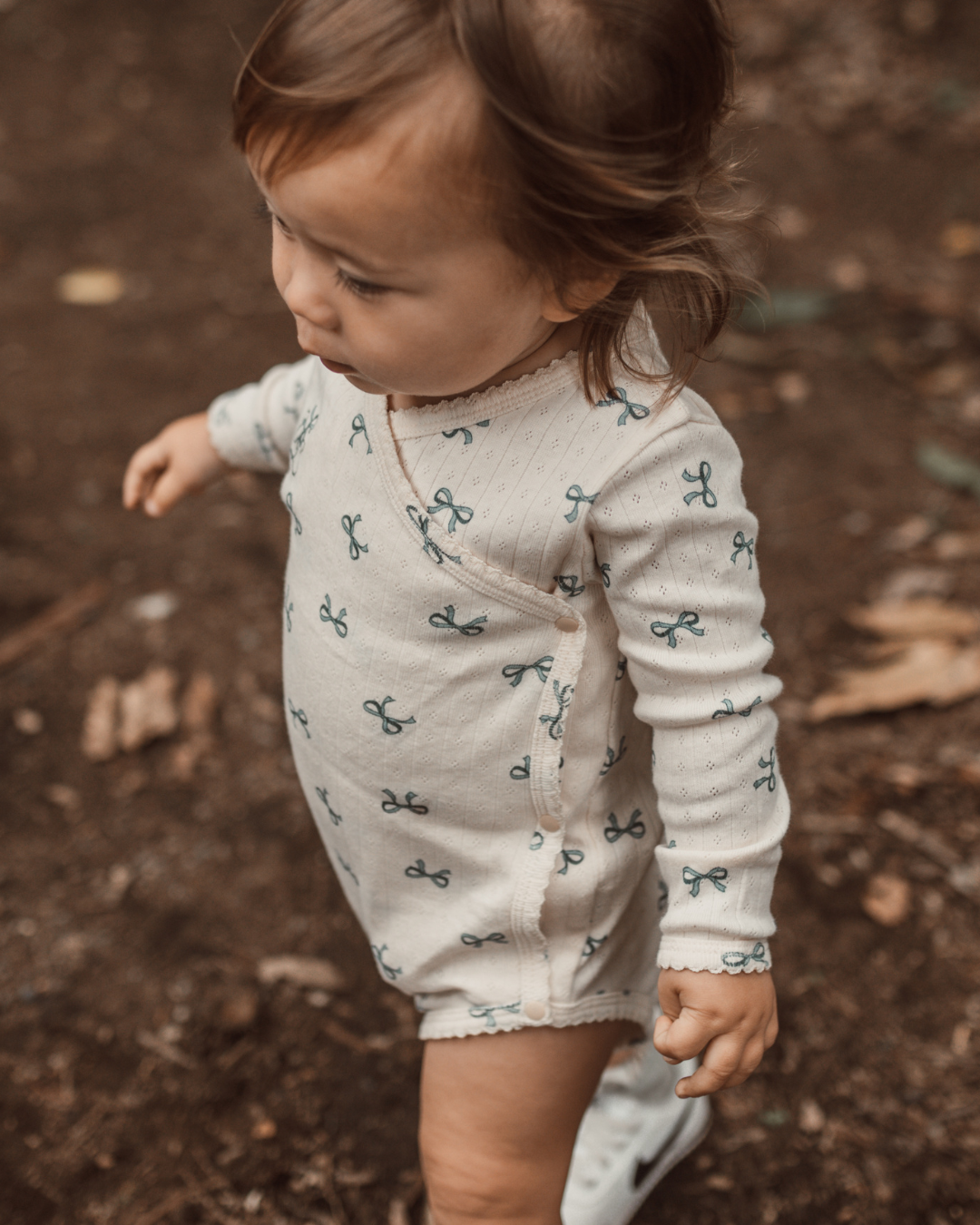 【新作】UL ORIGINAL：リボンロンパース(長袖)