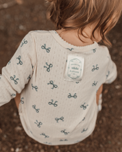 【新作】UL ORIGINAL：リボンロンパース(長袖)