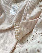 【新作 7日(金) 10:00 販売】UL ORIGINAL：ニューボーンワッフルロンパース