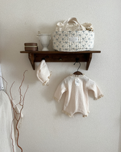 【新作 7日(金) 10:00 販売】UL ORIGINAL：ニューボーンワッフルロンパース