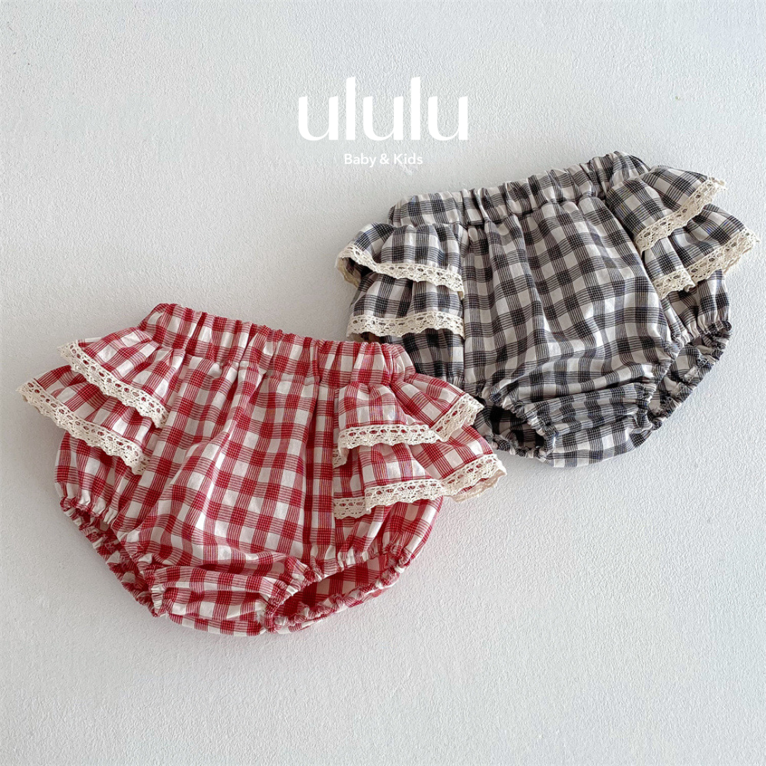 【一部予約】チェックフリルブルマ