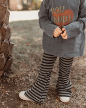 【新作 12日(金) am10:00販売】ボーダーフレアパンツ