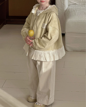 裾フリルパーカー