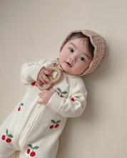 【新作】チェリーニットカバーオール