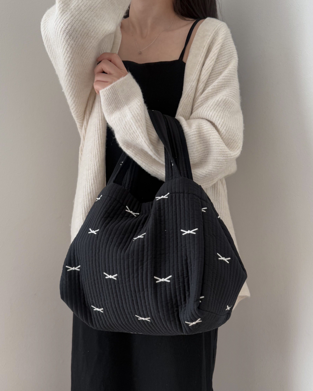 リボンマザーズバッグ