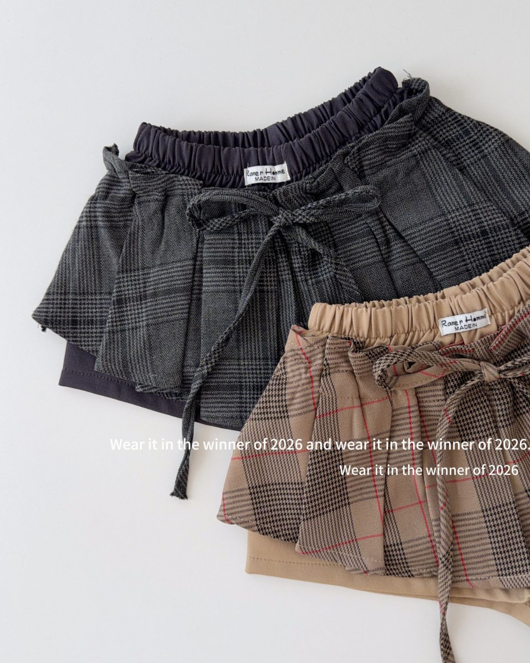 予約早割 10％OFF【新作 11日(金) 10:00 販売】チェックプリーツスカートパンツ