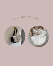 《 新作 28日(金) am10:00販売 》セット：ribbon bag × heart blanket set