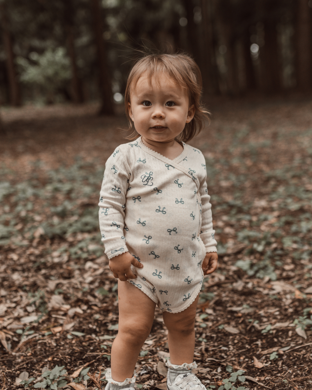 【新作】UL ORIGINAL：リボンロンパース(長袖)