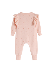 《 新作 28日(金) am10:00販売 》フリルスリーブニットロンパース