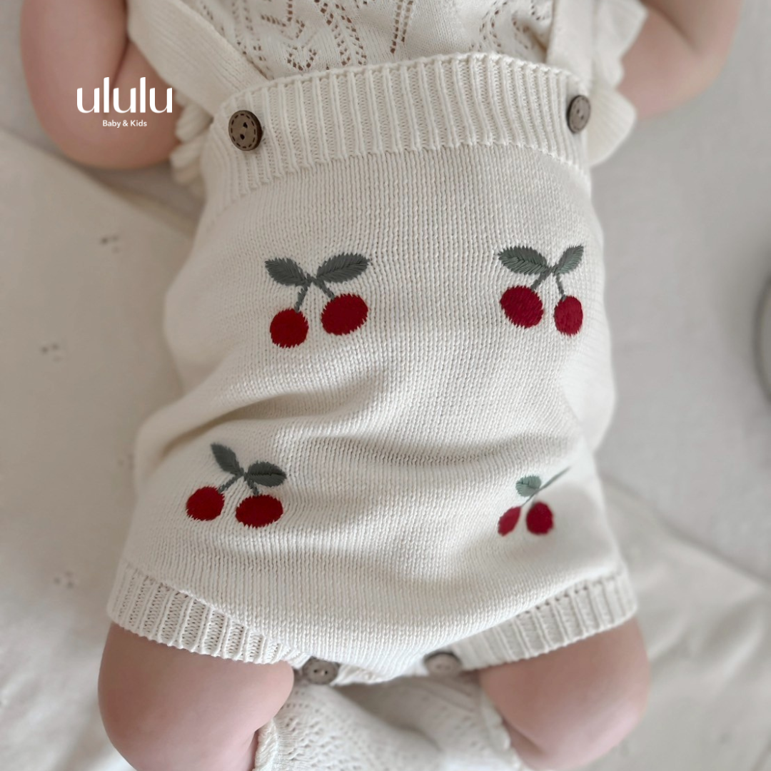 【新作】cherry rompers