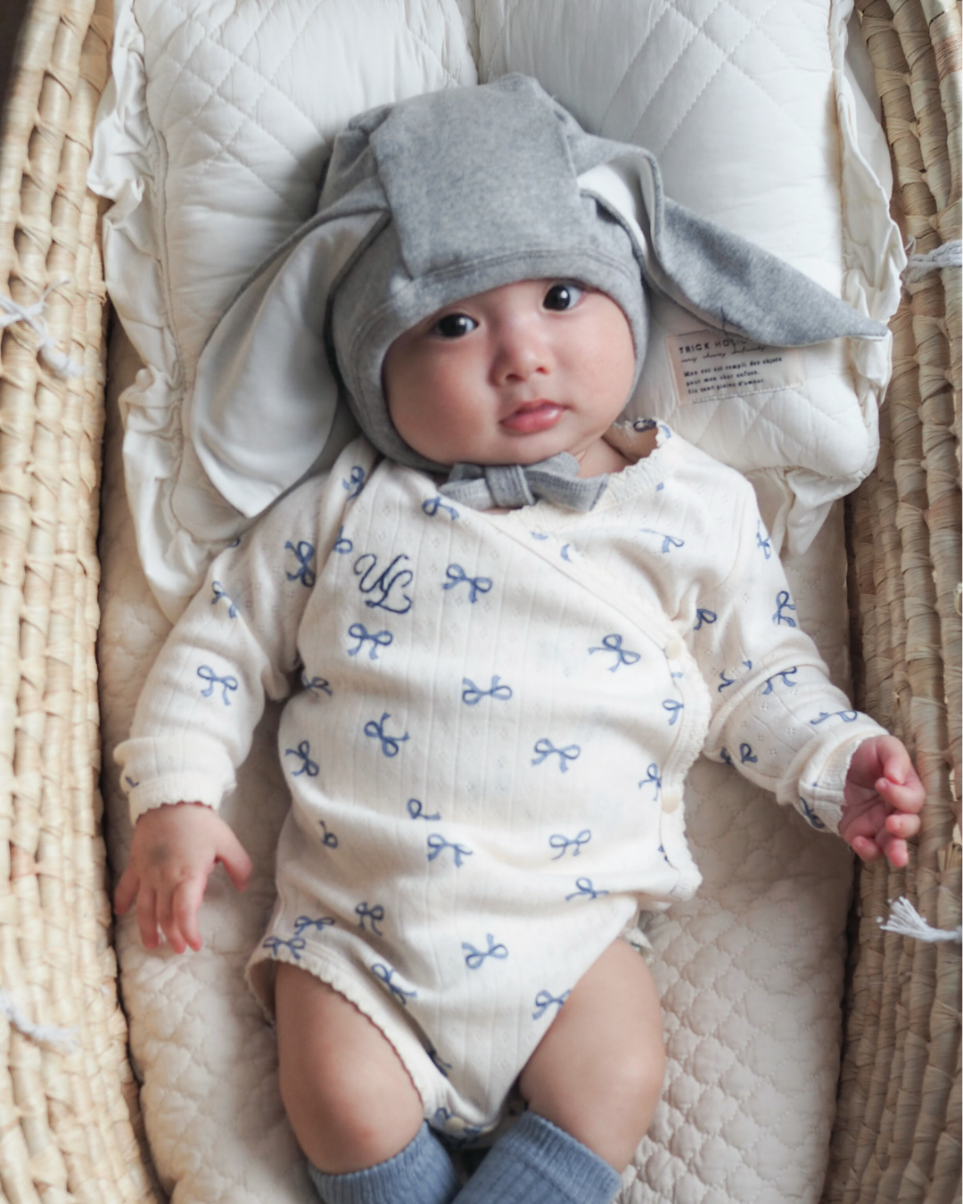 【新作】UL ORIGINAL：リボンロンパース(長袖)