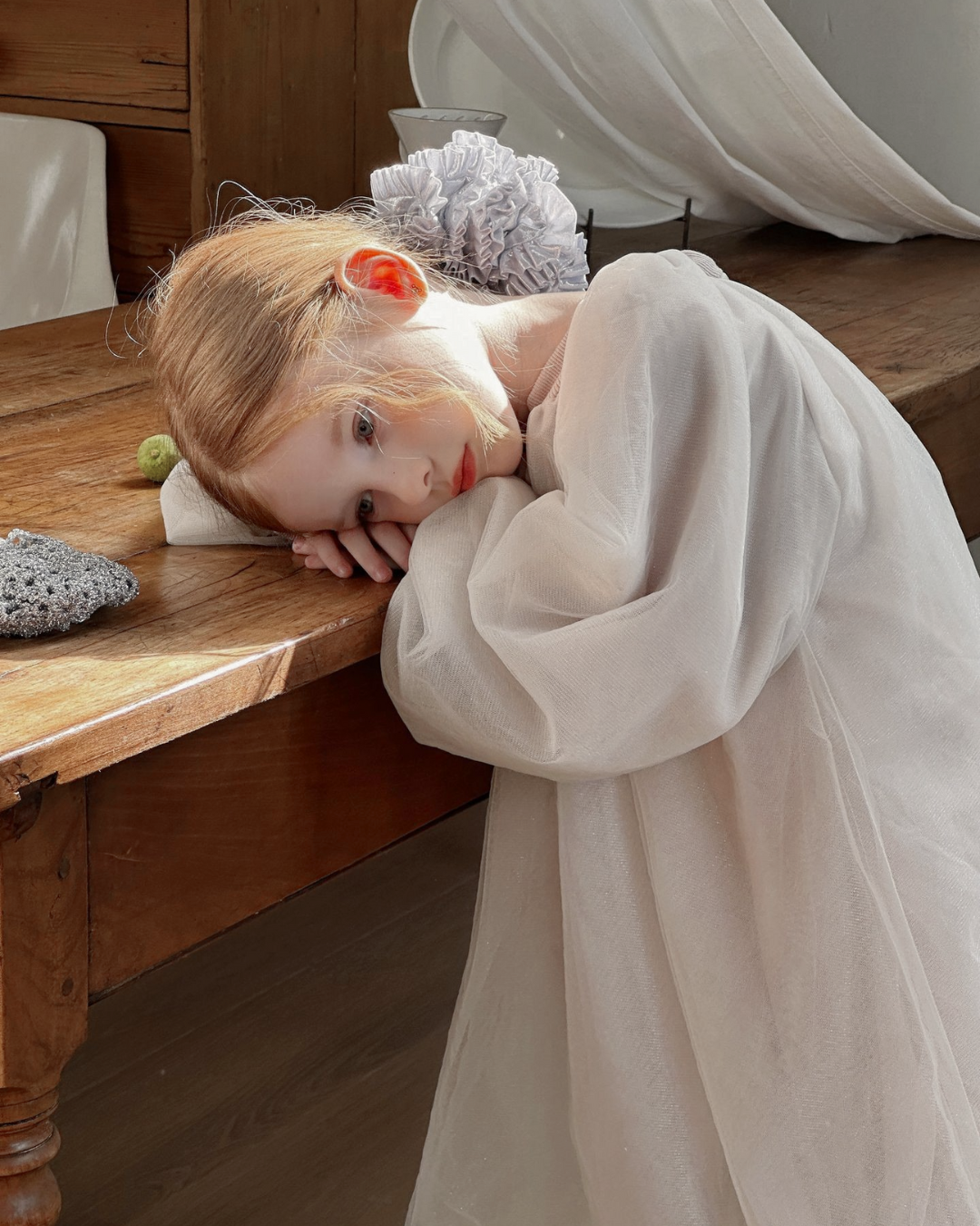 バルーンチュールドレス