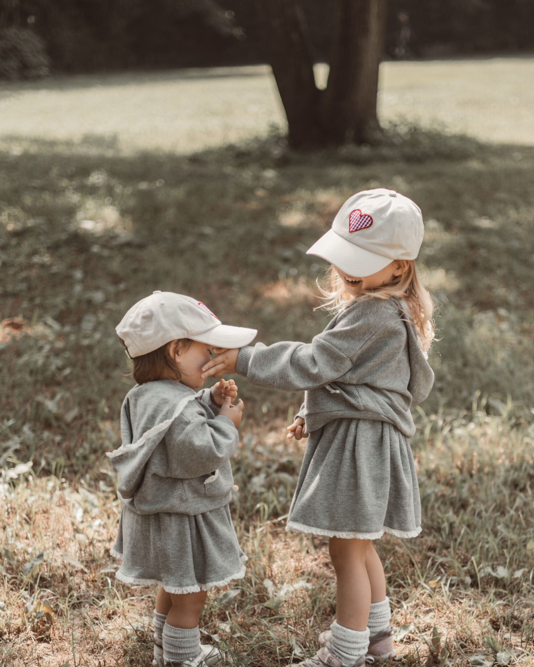 ギンガムハートキャップ