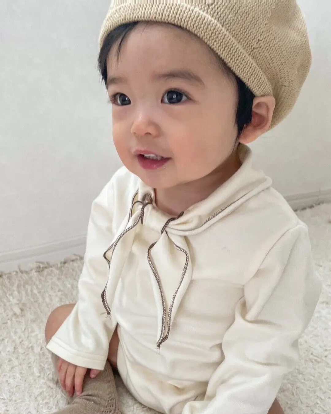 【新作 26日(金) am10:00販売】リボンカラー コットンロンパース