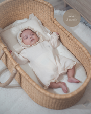 【新作 7日(金) 10:00 販売】UL ORIGINAL：ニューボーンワッフルロンパース