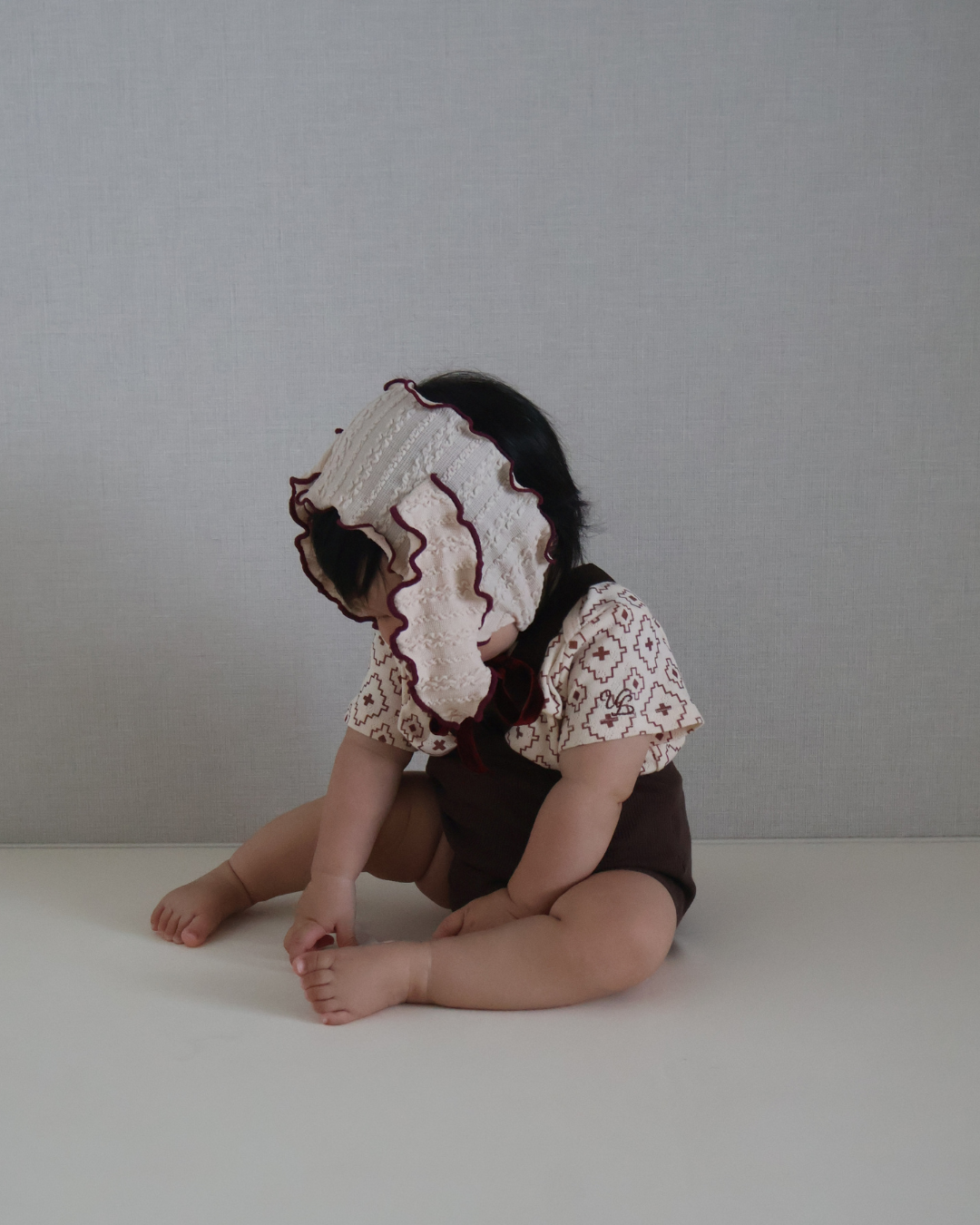 【新作 24日(金) 10:00販売】ululu original set （ソフトジオロンパース＆サスペンダーブルマ）