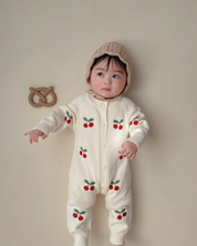 【新作】チェリーニットカバーオール