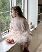 チュールフリルスウェットワンピース