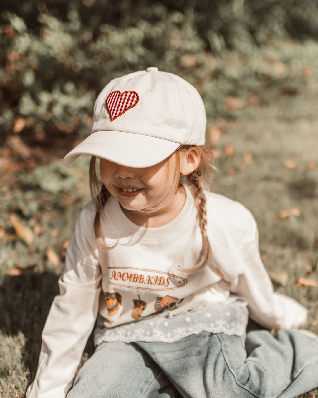 ギンガムハートキャップ