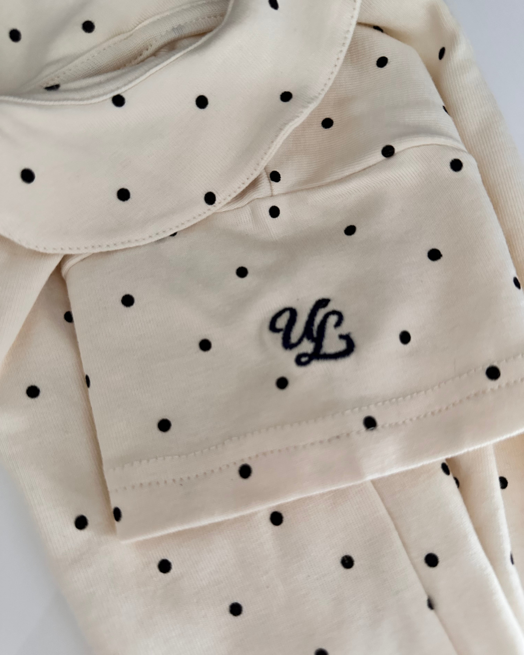 【新作 5/15(金) 10:00-販売】UL ORIGINAL：丸襟ドットロンパース
